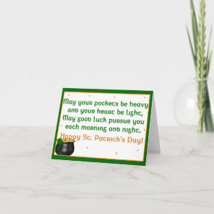 Proverbo Irlandês 1 Rua. Cartão de Saudação para o