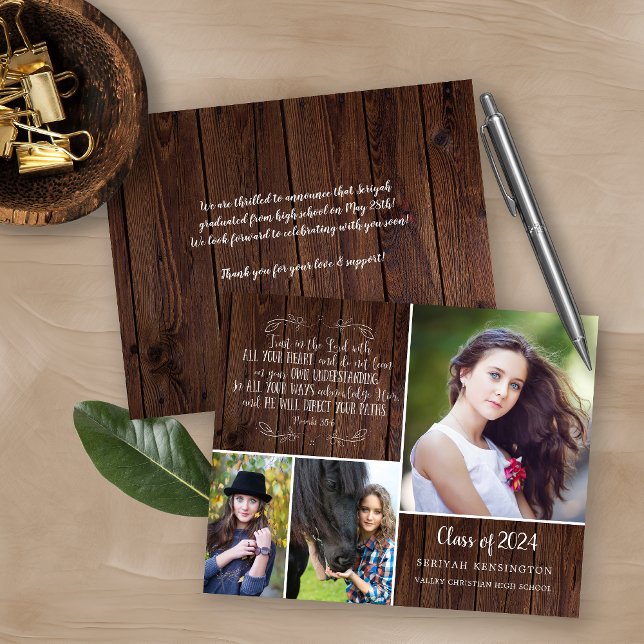 Proverbos de Graduação Cristã de Madeira Rústica O (Criador carregado)