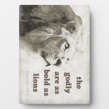 Proverbs 28:1 Negrito como placa de leões