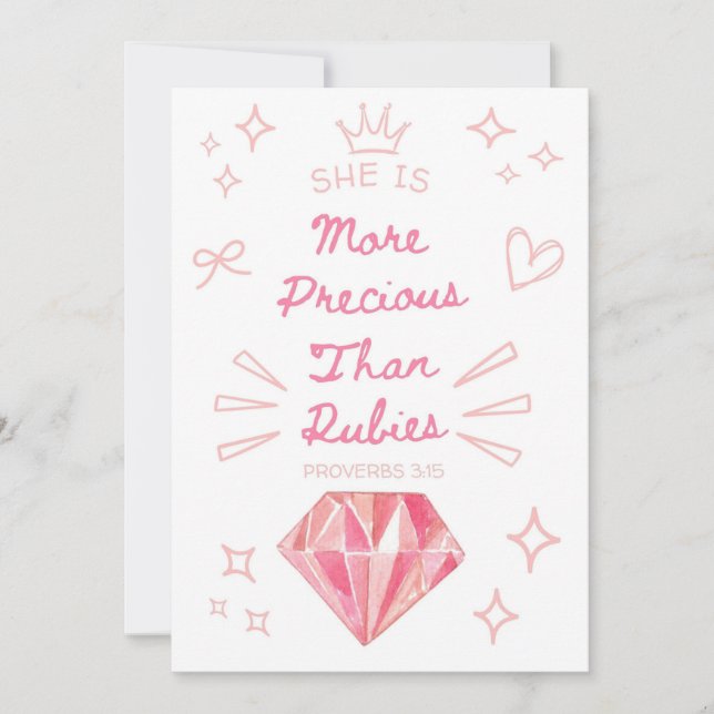 Proverbs 31 Cartão Cristão Para Filha (Frente)