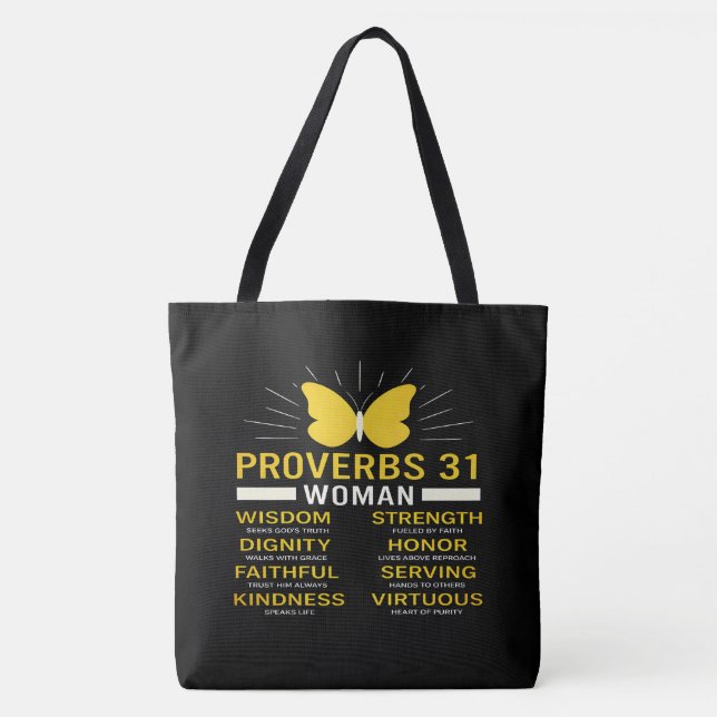 Proverbs 31 Woman Christian Women’s Tote Bag (Frente)