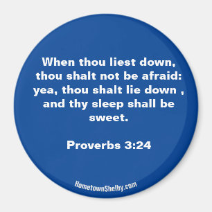 Proverbs 3:24 Bíblia Verso imã