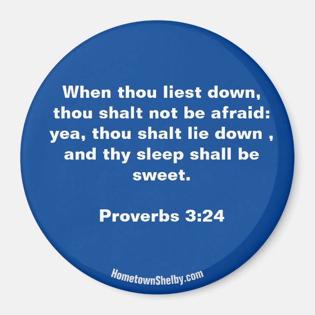 Proverbs 3:24 Bíblia Verso imã (Frente)