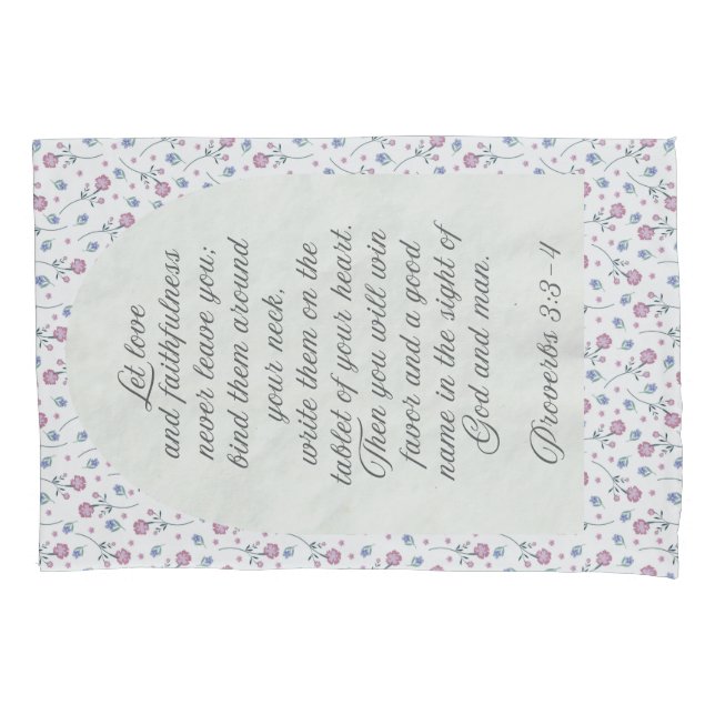 Proverbs 3:3–4 Floral Scripture  (Frente)