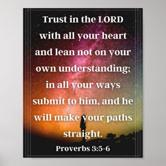 Proverbs 3:5-6 poster