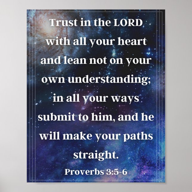 Proverbs 3:5-6 poster (Frente)