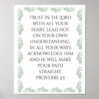 Proverbs 3:5 Poster
