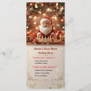 Próximo Movimento de Papai Noel – Cartão de Menu d