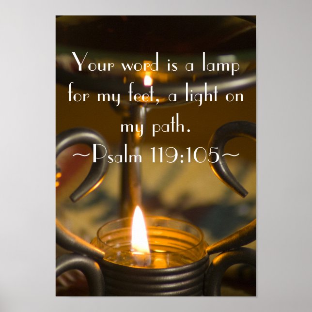 Psalm 119:105 Poster (Frente)