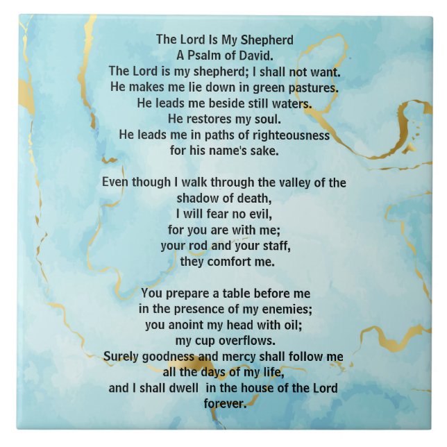 Psalm 23 biblical quotes (Frente)