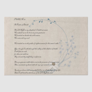 Psalm 23 Papel de Tecido de Preguiça de Lorde