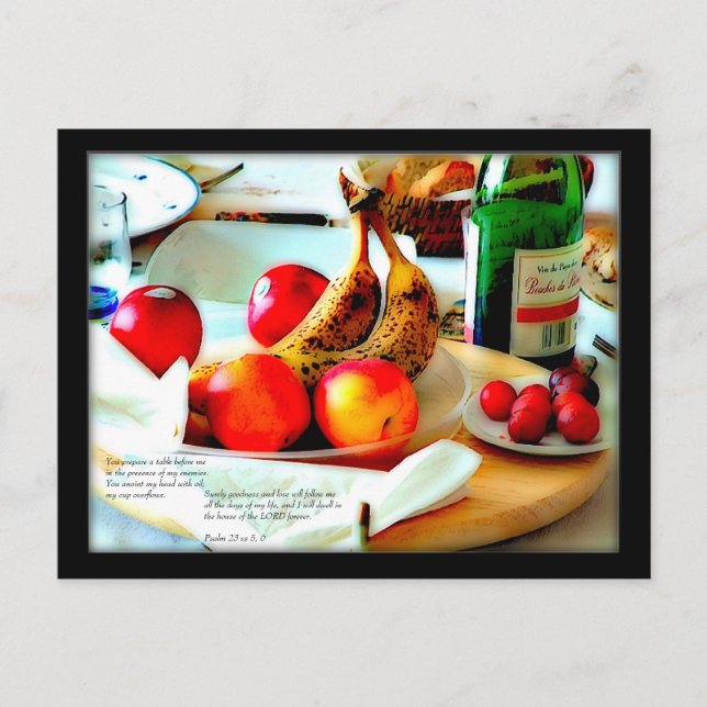 Psalm 23 v 5, 6| Cartão postal (Frente)