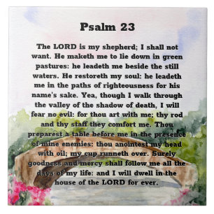 Psalm 23 Watercolor Bridge, flores rosa