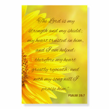Psalm 28:7 Foam Board Wall Art - "The Lord is..."