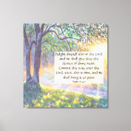 Psalm 37:4-5  canvas print