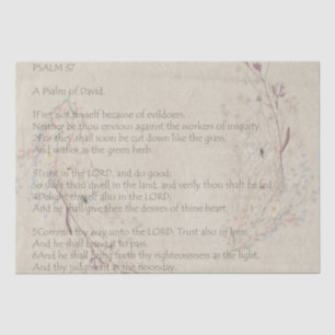 Psalm 37 Papel De Tecido De Flor Selvagem Inspirac