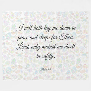 Psalm 4:8 cobertor de velo