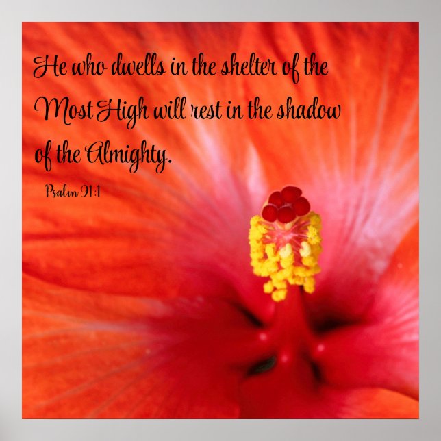 Psalm 91:1 Poster (Frente)