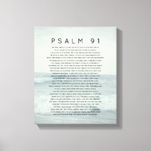 Psalm 91 Coastal Beach Waves Canvas Print
