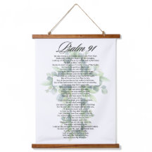 Psalm 91 Religious Cross with Eucalyptus Christian