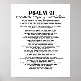 Psalm 91 Wall Decor For Your Family Poster