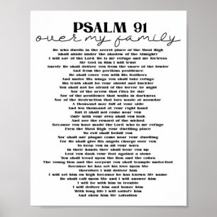 Psalm 91 Wall Decor For Your Family Poster