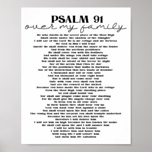 Salmo 91 En Espanol Wall Decor - Psalm 91 Cuadro - Christian Wall