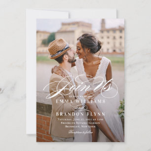 PSC do Convite para Casamento de Fotos do Script P