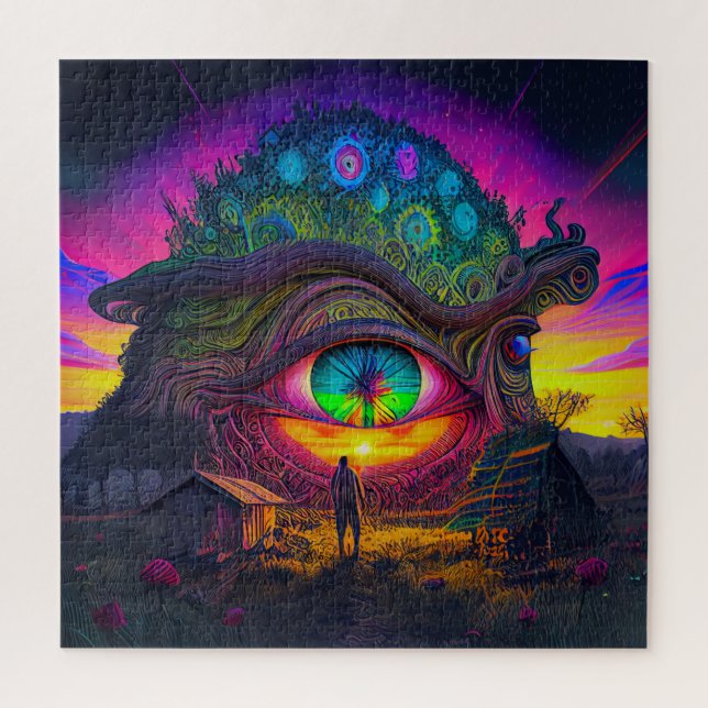 psicodélica do sonho surreal quebra-cabeça abstrat (Vertical)