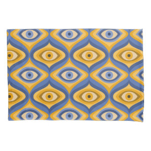 Psicodélico padrão ocular indigo azul