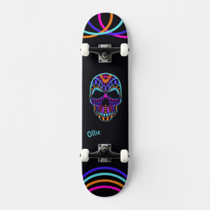 Psicodélico skull skateboard