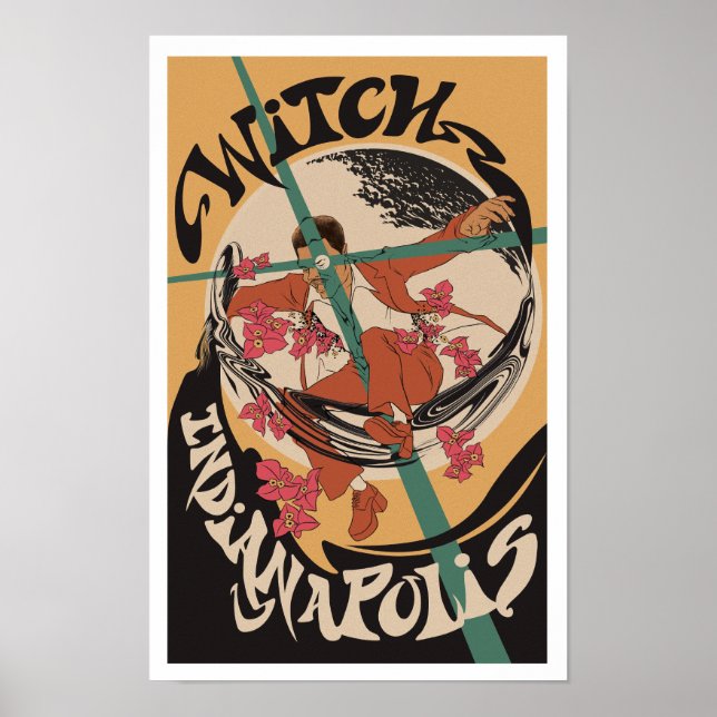 Psicodélico Zamrock WITCH Indianapolis Poster (Frente)