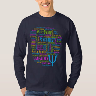 PSICOLOGIA Camisas e jaquetas do Word Cloud