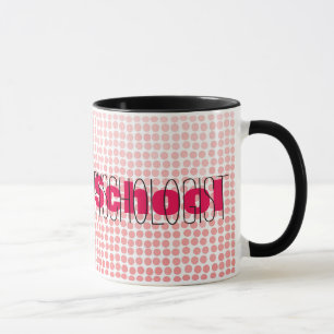 Psicólogo da escola lido entre as linhas caneca