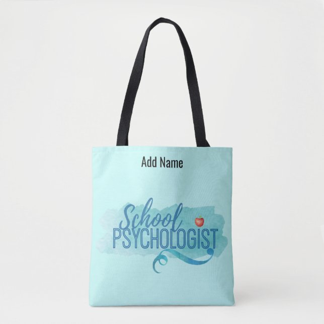 Psicólogo Escolar Nome Personalizado Shoulder Tote (Frente)