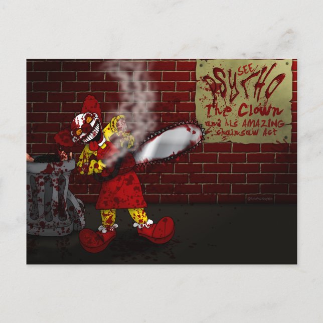 Psicótico o cartão do palhaço (Frente)