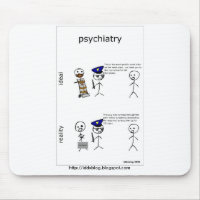 Psiquiatria Mousepad cómico