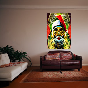 Psíquico hipnótico Papai Noel   AI Art Poster