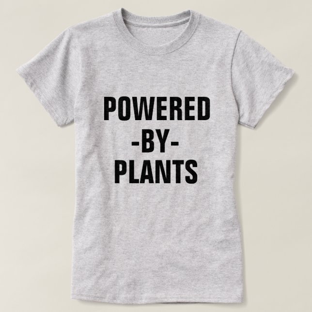 Psto pela camisa do vegan das mulheres das plantas (Frente do Design)
