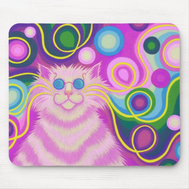 Psy-cat-delic Pink mousepad (Frente)