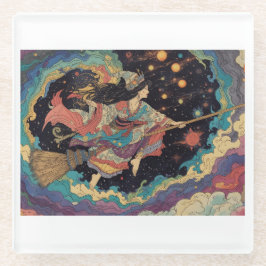 Psychedelic glass coaster