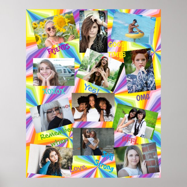 Psychedelic Photo Poster Friends Theme HAMbWG (Frente)