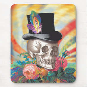 Psychedelic Top Skull Mousepad