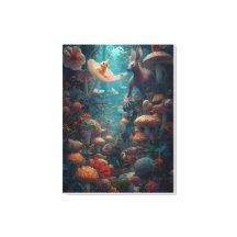 Psychedelic woodland canvas print