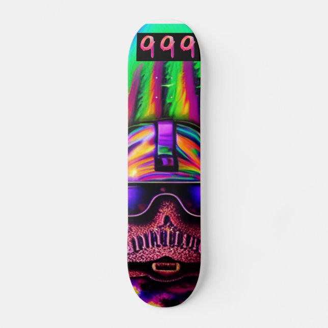 psychedelic zombie 999 skateboard (Frente)