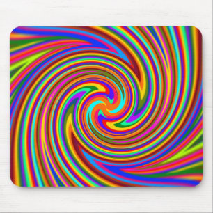 Psycho Color Swirl Mousepad