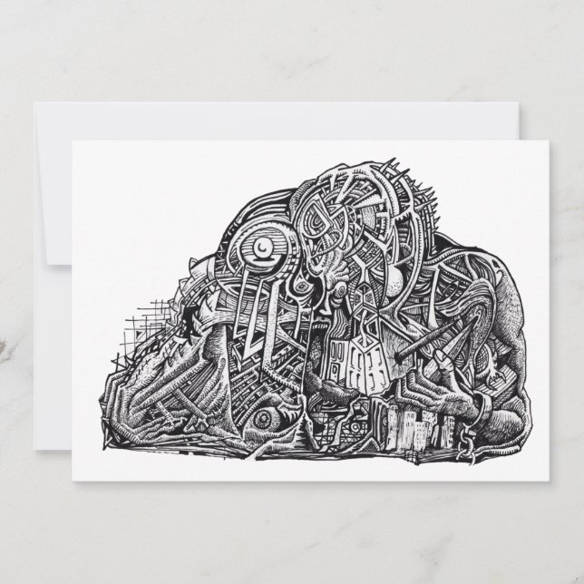 Psycho Warrior, por Brian Benson, placa plana (Frente)