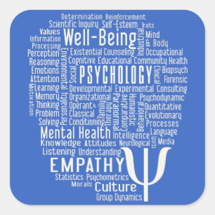 PSYCHOLOGY Word Cloud adesivos de cores personaliz