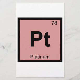 Pt - Química da Platina Símbolo da Tabela Periódic