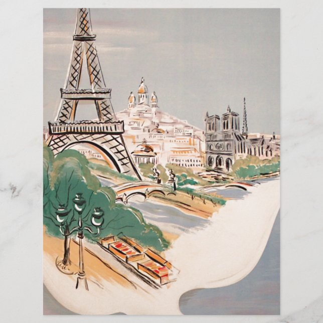 Publicidade à Viagem aérea da Torre Eiffel de Pari (Frente)